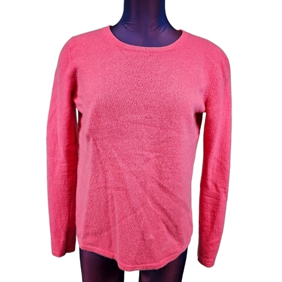 Preswick & Moore Hot Pink 100% Cashmere Round Neck Sweater Size Medium Women's - Picture 8 of 8